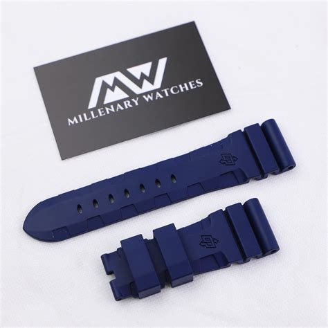 panerai rubber strap blue|aftermarket panerai watch straps.